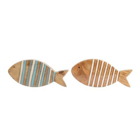 Decoratie Figuur Vis Mangohout Assortiment Prijs Per Stuk