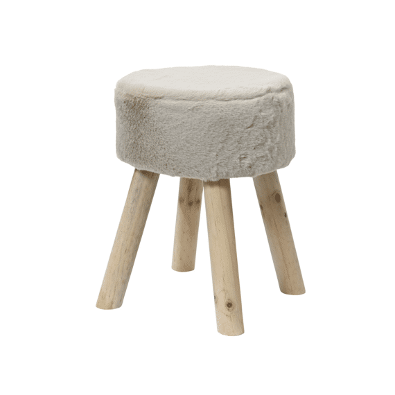 Kerst Kruk 38cm Beige