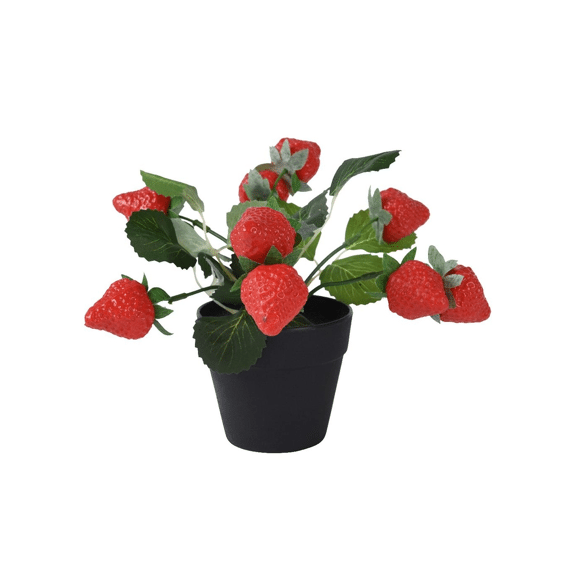 Kunstplant Aardbeiplant In Pot 20cm