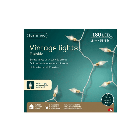 Led Vintage Lights 180lampen 1790cm