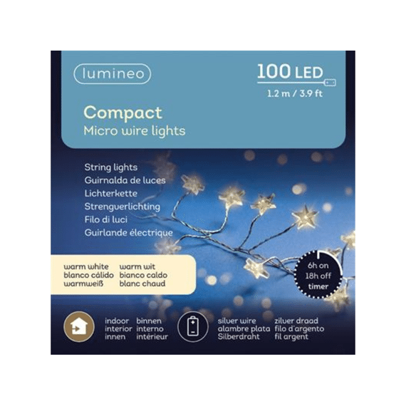 Micro Led Compact Lights 100l 120cm Ster Zilver/warm Wit