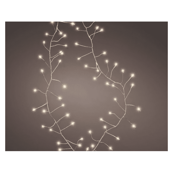 Micro Led Compact Lights 100lampjes 120cm Zilver/warm Wit