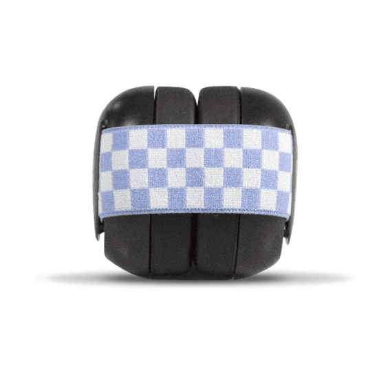 EM'S For Kids Gehoorbeschermers Baby Black With Band White Blue Blocks