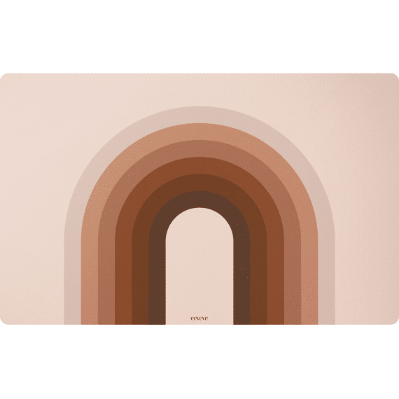 Eeveve Desk Mat 70x44 Retro Bow Brown