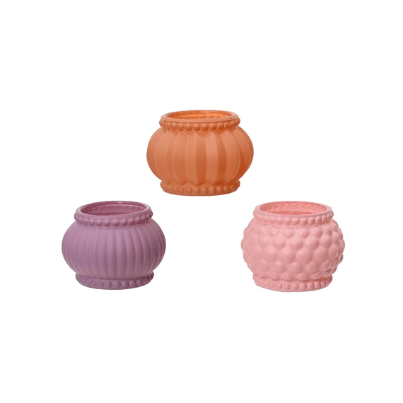 Theelichthouder Matt Milky Spray 7x5cm Assortiment Prijs Per Stuk