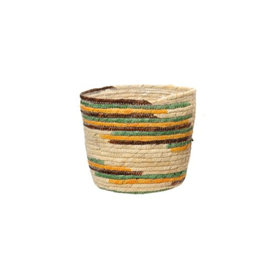 Bloempot Maisblad Light Rond Gestreept Medium 19x15cm