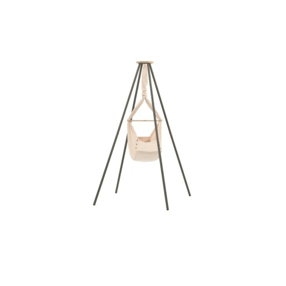 Nonomo Hangmat Amandel + Tipi-standaard Antraciet