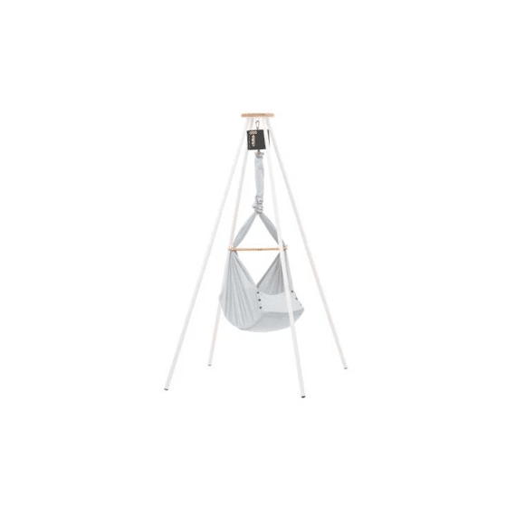 Nonomo Motor Antraciet + Hangmat Steengrijs + Tipi-standaard Wit