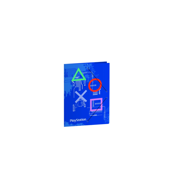 Playstation Vintage Elastomap A4 Light Blue