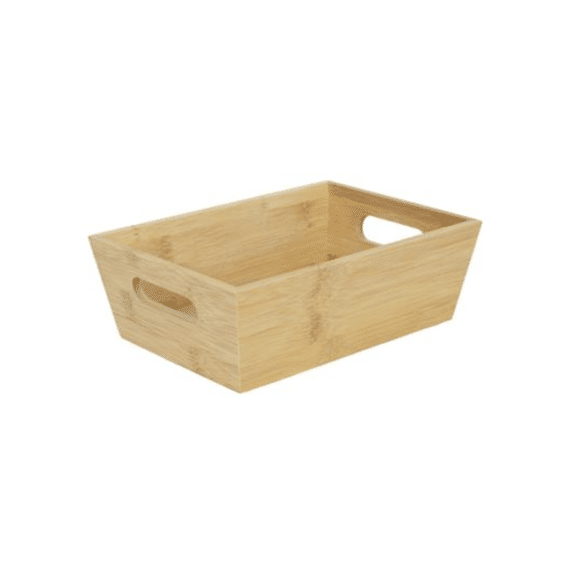 Bamboe opbergbox m/grepen 23x16x7,5cm FSC