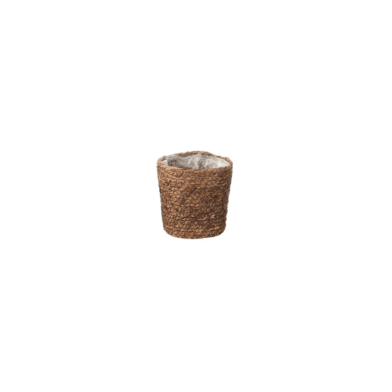 J-Line Bloempot Ubeda X-Small Donker Naturel