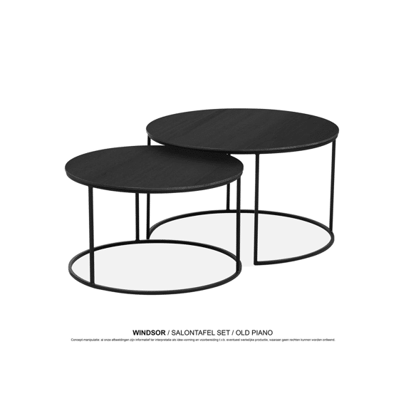 Salontafel Windsor Lamulux Zwart 65cm