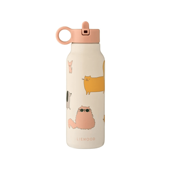 Liewood Drinkfles Falk 350ml Cats and Dogs Sandy