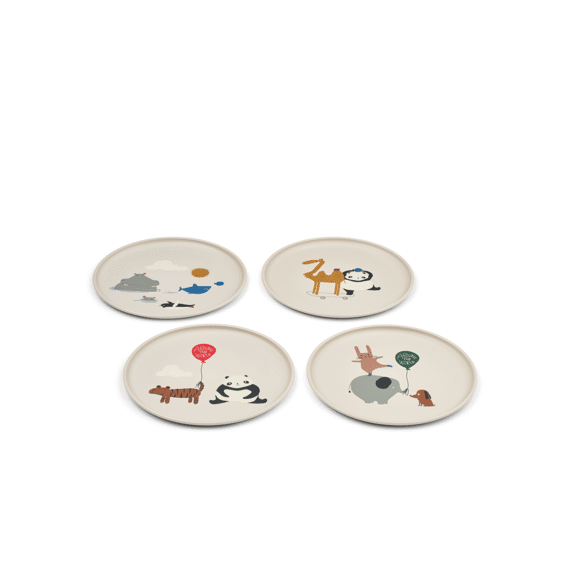 Liewood Plate 4-pack Remco Around the World Sandy