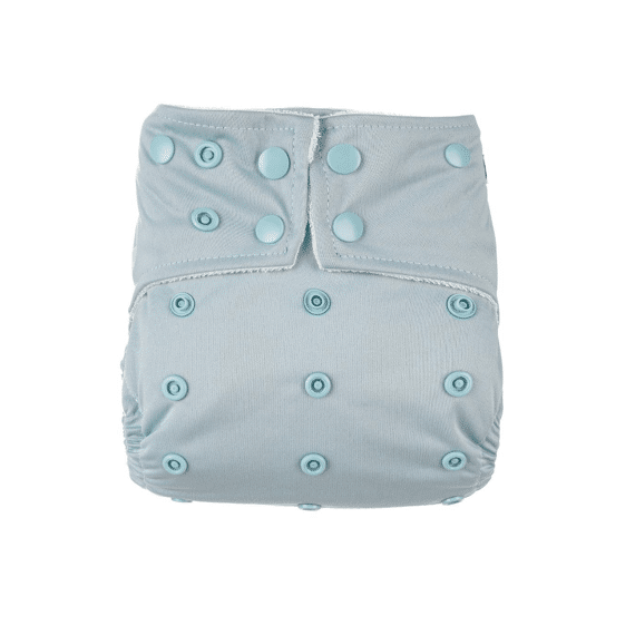 SmartAss Wasbare Luiers All-In-One Incl. Inlegger Grijs Blauw StayDry Fleece Greyblack