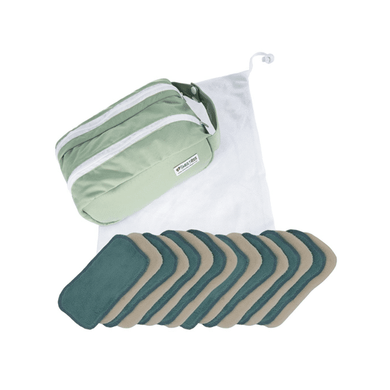 SmartAss Wasbare Luiers Wasbare Billendoekjes 8St Wetbag Etui + Wasnet