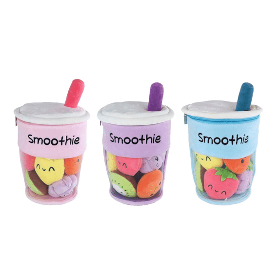 Fluffy Menu Pluche Smoothy met 5stuks Fruit Assortiment Prijs Per Stuk