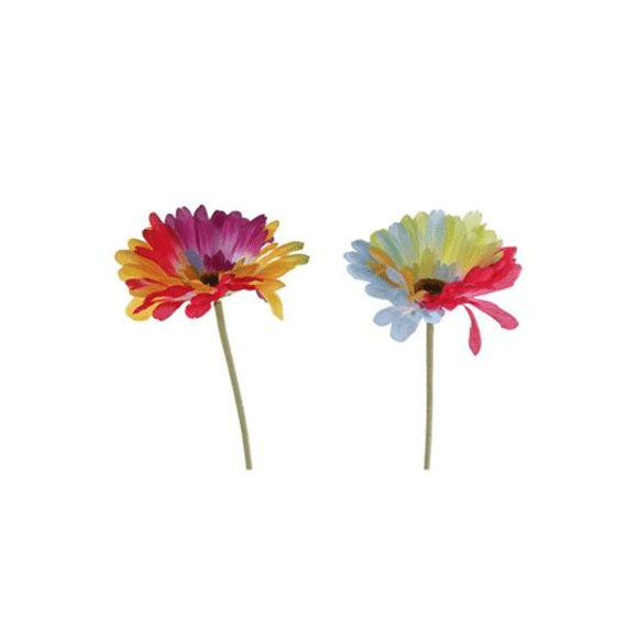 Kunstplant Bloem Gerbere Rainbow 42cm Assortiment Prijs Per Stuk