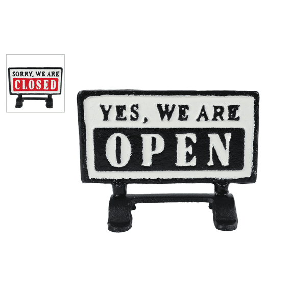 Bordje Open/Closed met houder Metaal