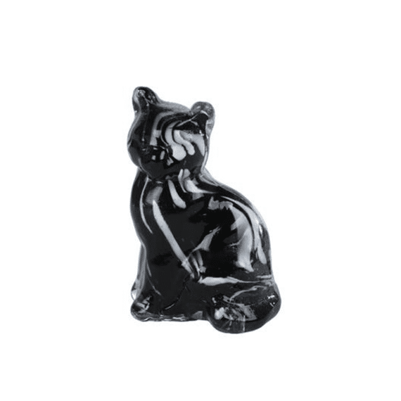 Sculptuur Kat Grijs Zwart 6,5x10cm