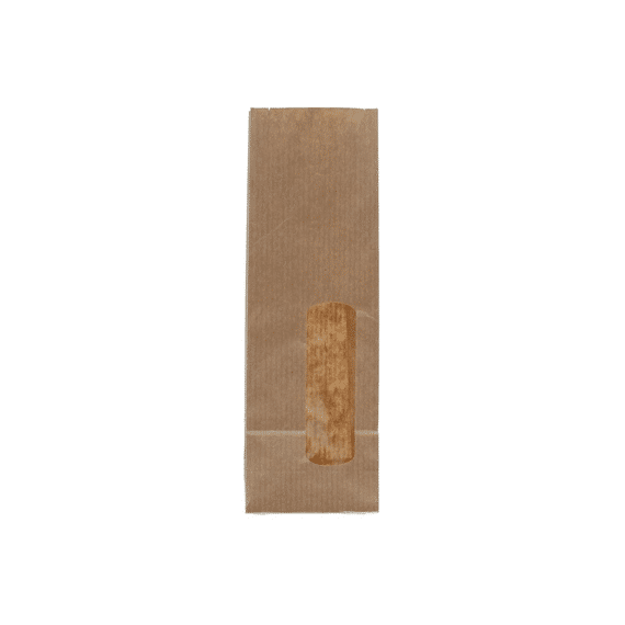 Marco Zakje OPP / Kraft - PER 20 STUKS 55+35+175mm met venster