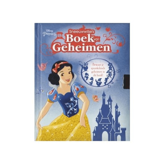 Sneeuwwitje's boek vol geheimen met slotje en sleuteltje