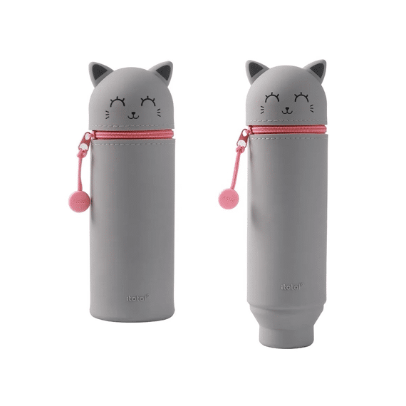 I-Total Etui In Silicone Grijze Kat