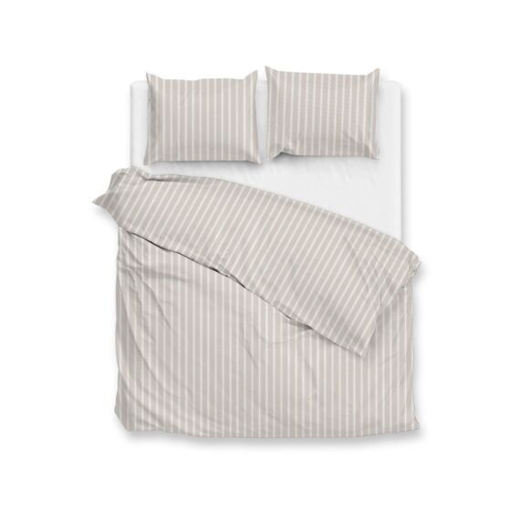 Heckett Righe Di Percalle Dekbedovertrek 260/200-220 Light Taupe