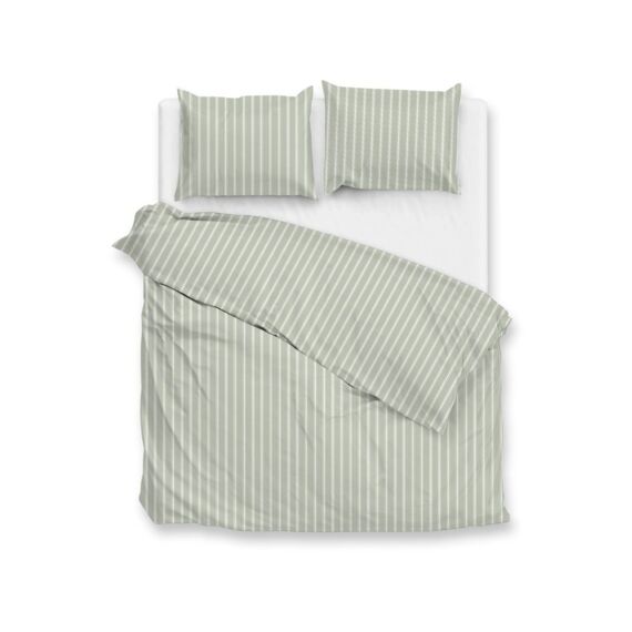 Heckett Righe Di Percalle Dekbedovertrek 260/200-220 Smokey Green
