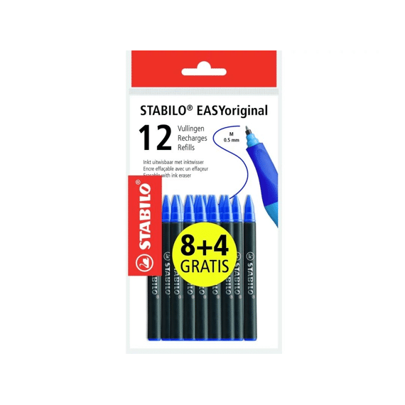 Stabilo Easy Original Refill Medium Blauw Eco Pack 8+4