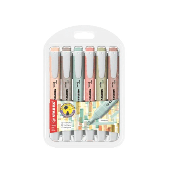 Stabilo Swing Cool Nature Colors Markeerstiften In Eco Etui 4+2