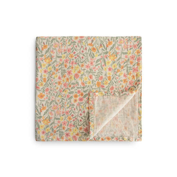 Mushie Swaddle 120x120 Pastel Blooms