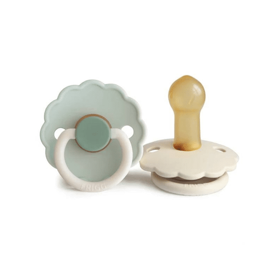Frigg Fopspeen T2 Daisy Bloom Latex 2-pack Little Darling/ Cream
