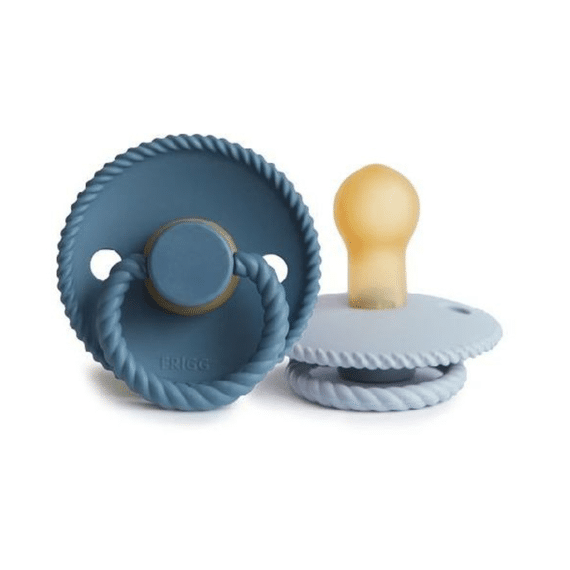 Frigg Fopspeen T1 Latex Rope 2-pack Ocean Blue Powder Blue