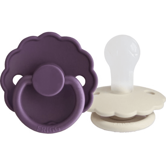 Frigg Fopspeen T1 Latex Daisy 2-pack Violet Dream / Soft Lilac