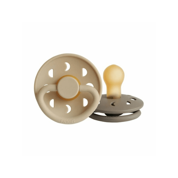 Frigg Fopspeen T1 Latex Moon 2-pack Croissant Portobello