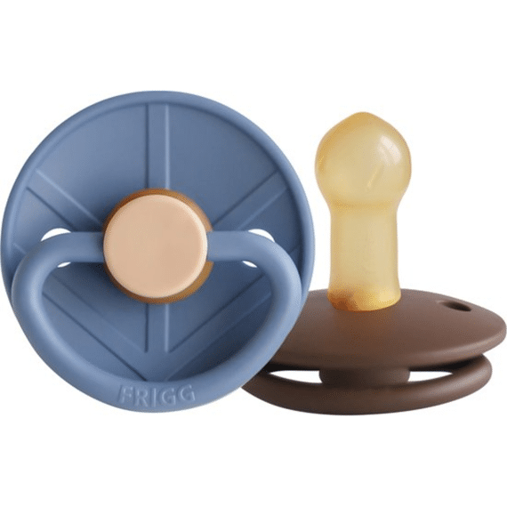 Frigg Fopspeen T1 Latex Little Viking 2-pack Ocean View/Cocoa