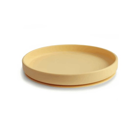 Mushie Plate Silicone Rond Daffodil Yellow
