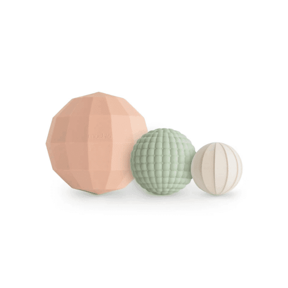 Mushie Sensory Ballenset Blush
