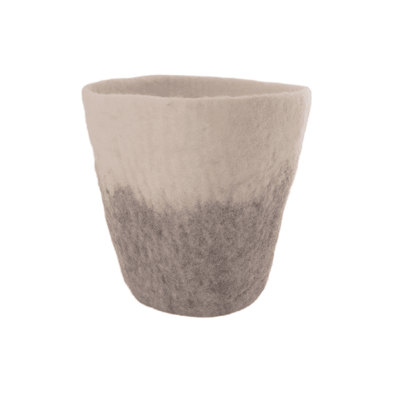 Mand Wol Grijs/Natuur 18cm