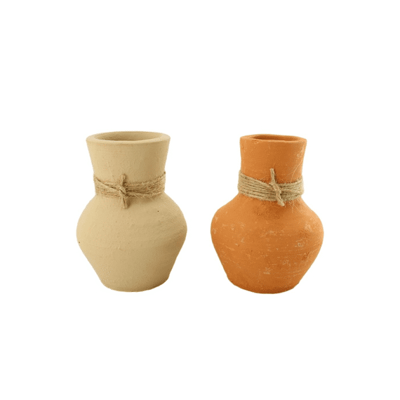 Kruik met Touw Terracotta Large 12x15cm Assortiment