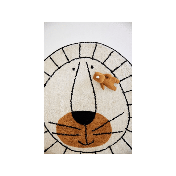 Tapis Petit Tapijt Lion Naturel Dia 100cm