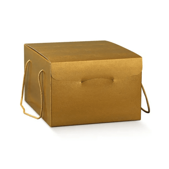 The Depot Doos Dicht 24,5x24,5x18cm Goud