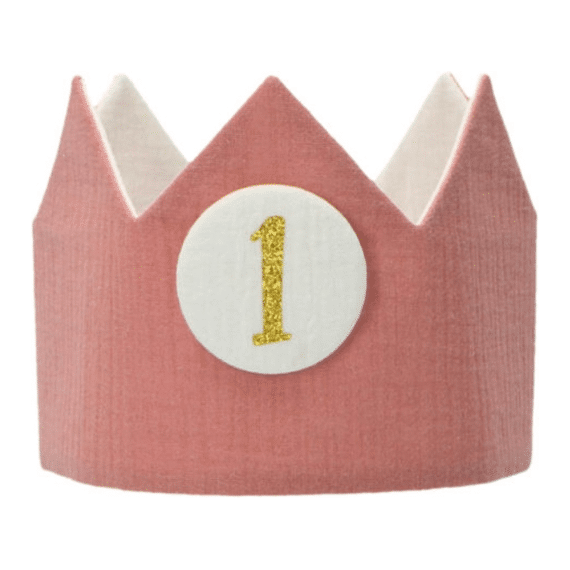 Liezelijn Verjaardagskroon Tetra Odette Roze Wit Incl cijferbutton 1/2