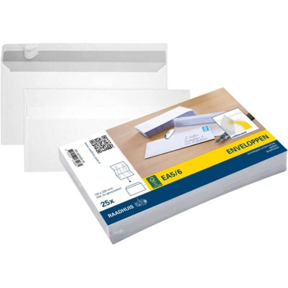 Envelop Amer zelfkl. zonder venster 25st