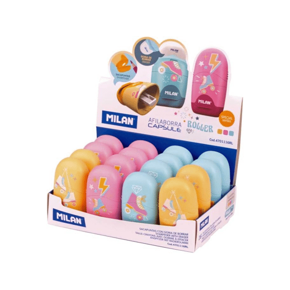 Milan 1-Gaats Slijper Capsule Roller Met Gom Ass