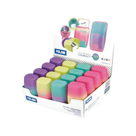Milan Puntenslijper en gom Sunset Assortiment