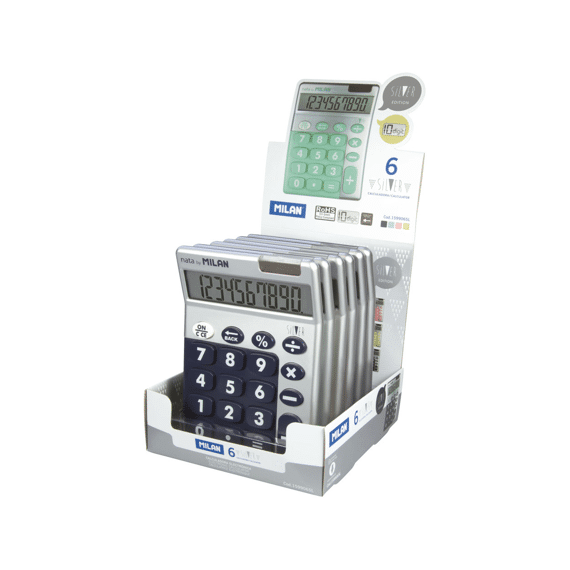 Milan Rekenmachine 10 Digit Zilver