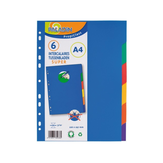 Paladin Tussenlegsels super pvc A4 6tabs