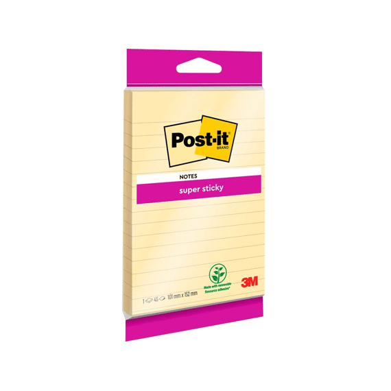 Post-it super sticky 101x152 45 blad met strepen